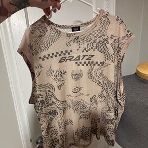 Forever 21 x BRATZ Graphic Tee - Cream and Black